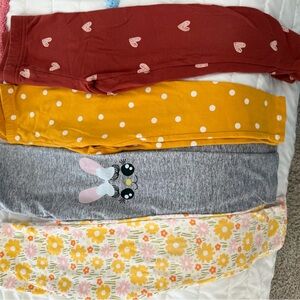 Cat & Jack Kids Leggings Set - Red, Yellow, Gray, Floral